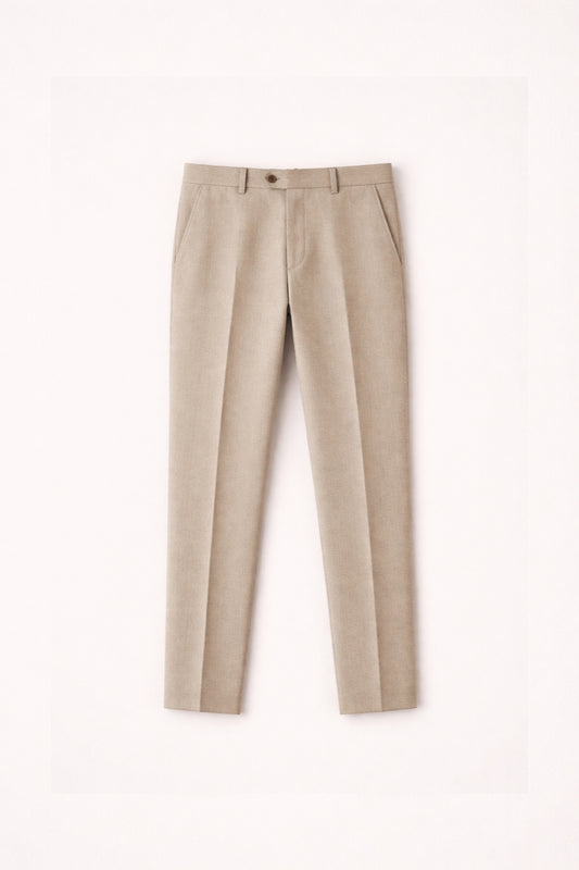 Beige Slim Fit Pants